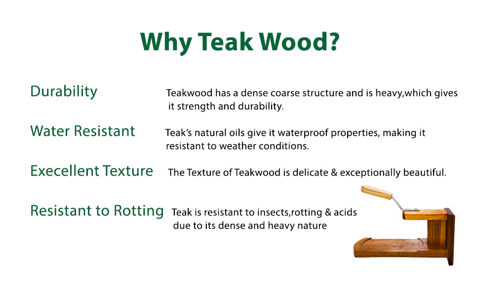 Vyga Bold Teak Wood Coconut Scraper