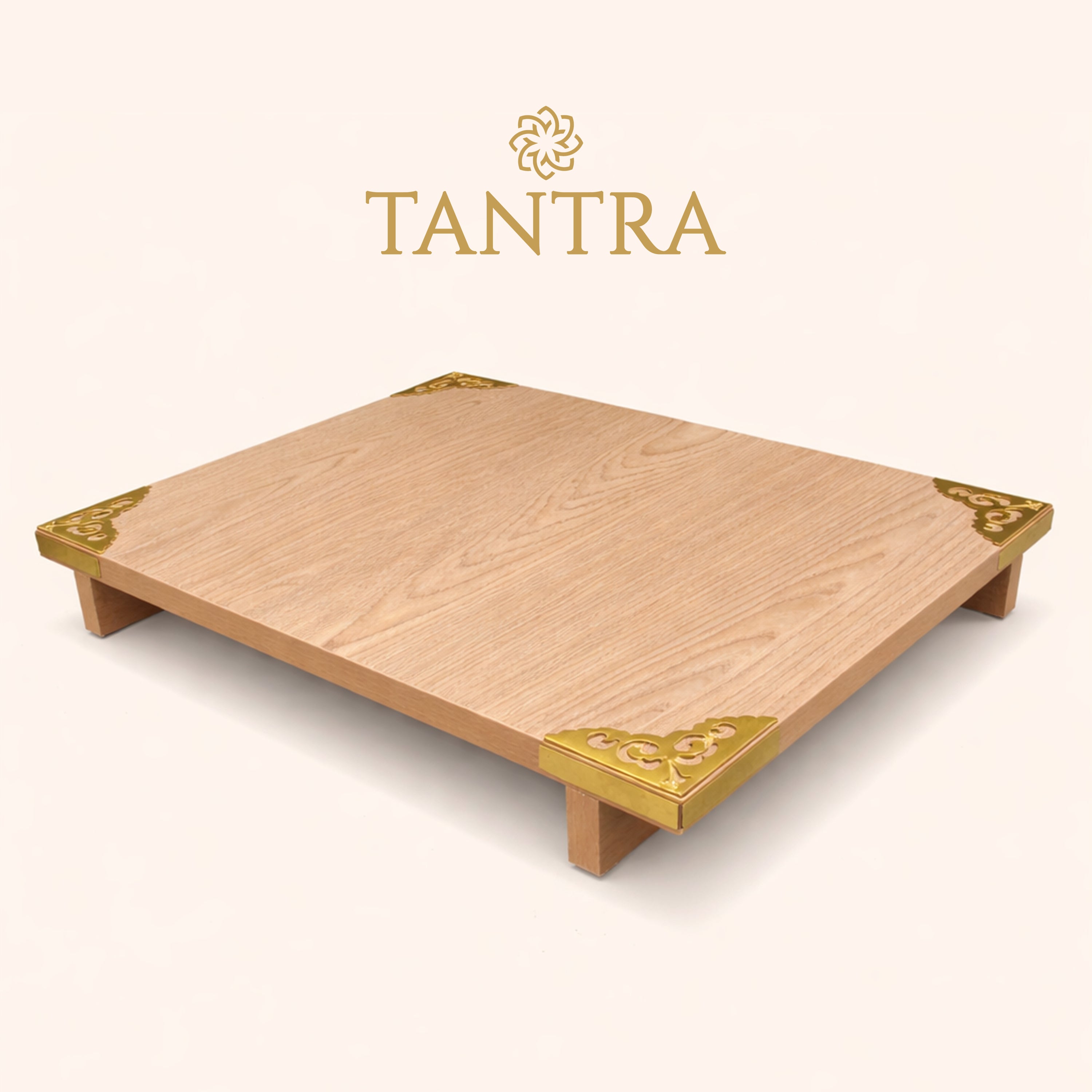 Wooden Pooja Chowki (50x35)