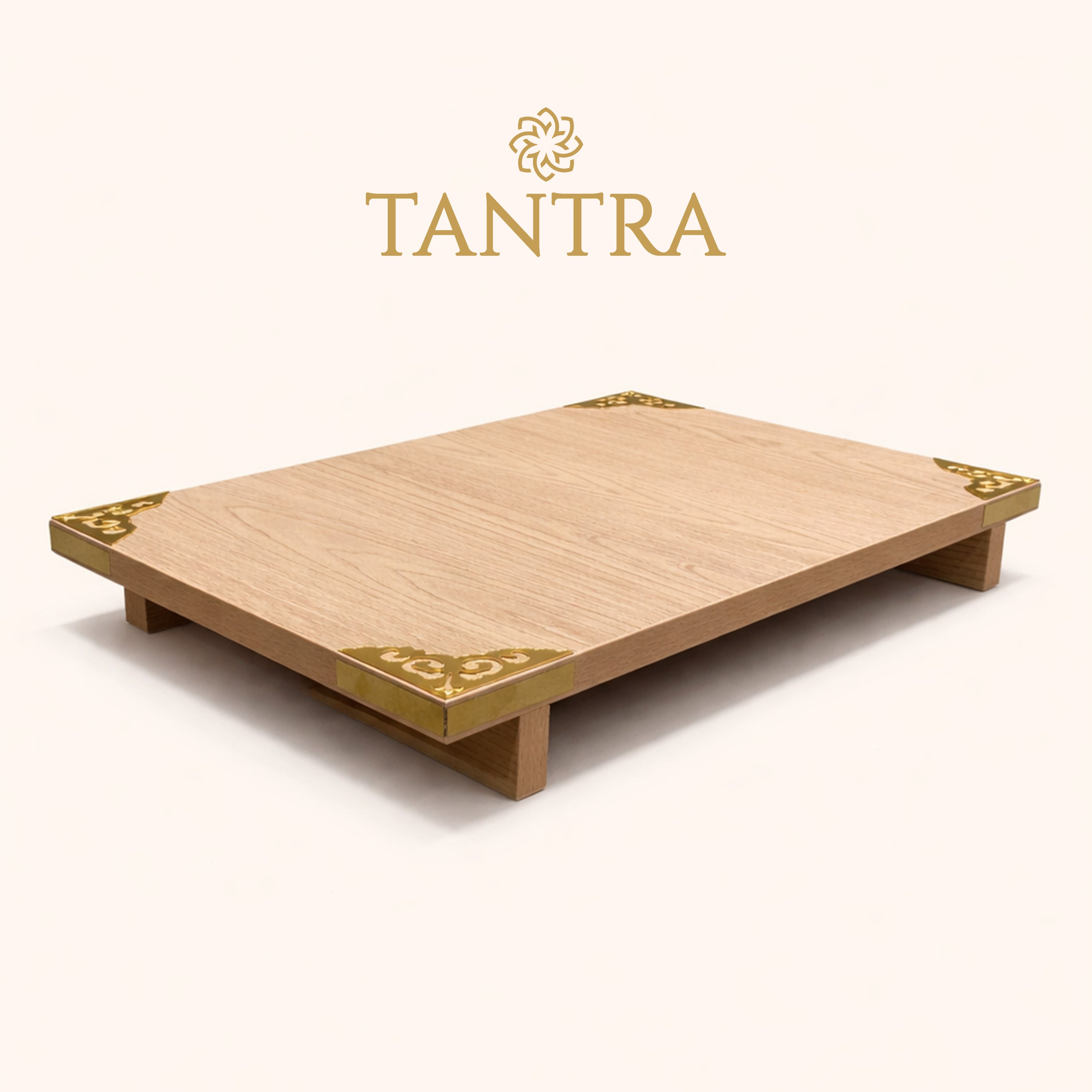 Wooden Pooja Chowki (50x35)