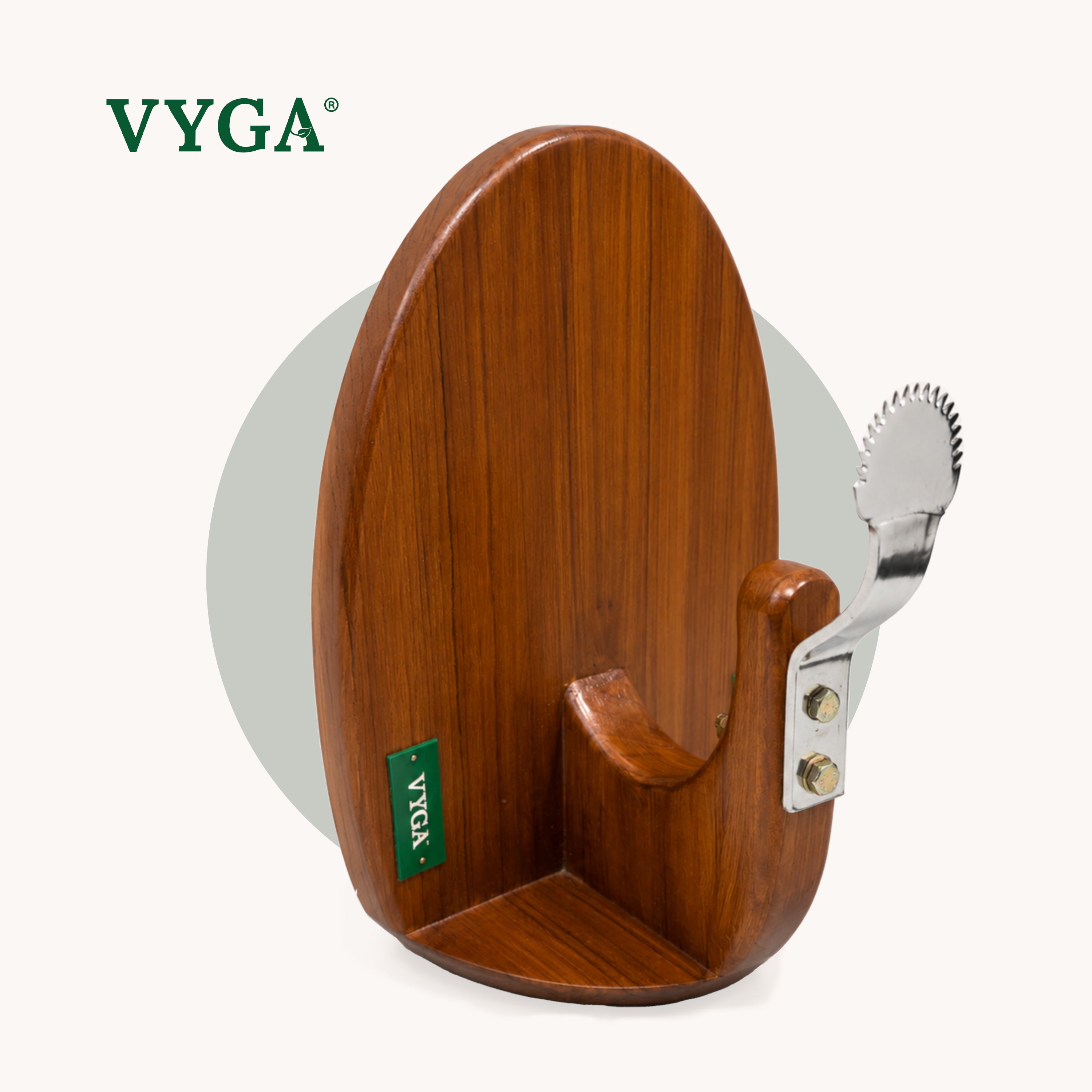 Vyga Curve Teak Wood Coconut Scraper