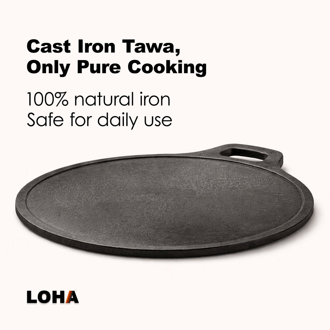 Loha Cast Iron Dosa Kallu | 10 Inch